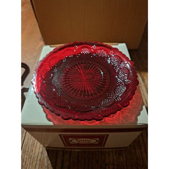 Vintage Avon 1990 1876 Cape Cod Ruby Red Cup & Saucer Set NOS w/ Box - Picture 2 of 9